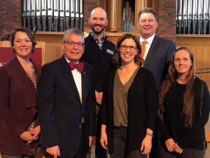 Outstanding staff winners gather for a group photo